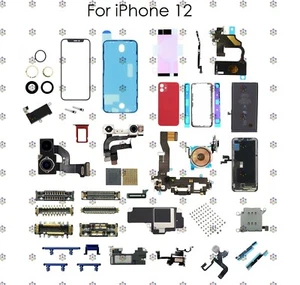Ersatzteile zur Auswahl iPhone 12 / Pro Display Akku Antenne Kleber FPC Schrauben - Bild 1 von 37