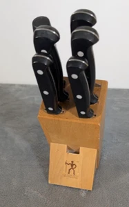 J.A. Henckels Knife Set German Stainless Steel 5 Knives, Honing Rod & Block - Picture 1 of 8