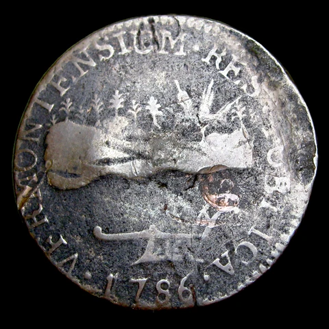 1786 Vermont Landscape Colonial Copper Coin Penny Nice Details Type Coin #XX955 Cover