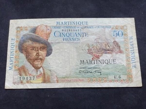 Colonies Françaises : Martinique : 50 Francs 1947 Belain d'Esnambuc (Ref 2576) - Afbeelding 1 van 2