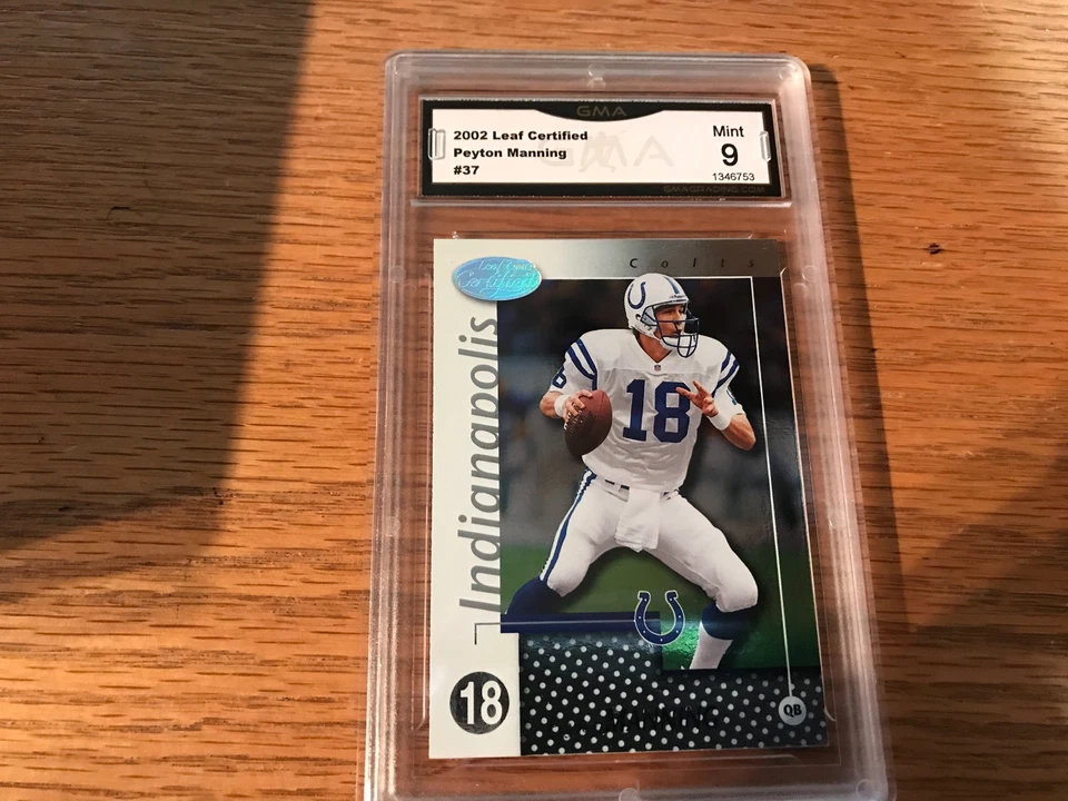 2002  Leaf Certified #37 Peyton Manning  GMA 9 - Image 1 of 2