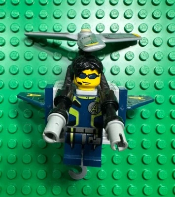 Lego Agents 8631 Chase Minifigure AGT004 jetpack pursuit minifigure As Shown - Image 1 of 3