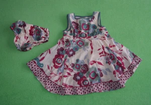 Monsoon green purple cream dress for girl 12-18 months 100% cotton - Picture 1 of 3