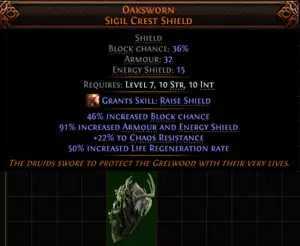 đź’ĄPath Of Exile 2đź’ĄDawn Of The Huntđź’Ą Shieldđź’ĄOaksworn Sigil Crest Shield - Picture 1 of 1