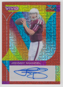 2023 LEAF VIVID JOHNNY MANZIEL /8 AUTO RED MOJO AUTOGRAPH #BA-JM3