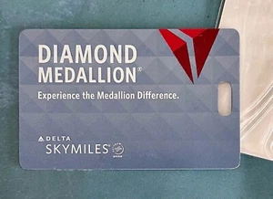 Delta Airlines Skymiles DIAMOND MEDALLION ELITE PLUS Luggage Brag Tag **METAL** - Picture 1 of 1