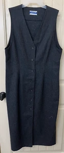 Vintage 90s Pendleton Academia Jumper Shift Dress Grey Virgin Wool size 10 (M) - Picture 1 of 3