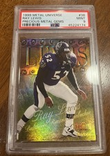 1999 Metal Universe Precious Metal Gems Ray Lewis PSA 9 SBMVP/AT Tackle Leader!
