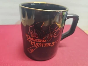 Dungeon Masters 2 Sided Gold Rimmed Black Ceramic Coffee Mug Pre-owned - Picture 1 of 11