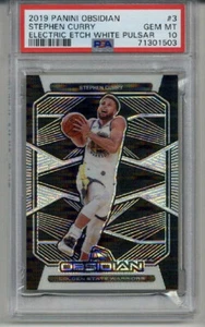 2019 Panini Obsidian Electric Etch White Pulsar #3 Stephen Curry PSA 10 LOW POP - Bild 1 von 2