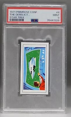 1971 UK Primrose STAR TREK confectionary #4 shuttle PSA 9 Rare trading card - Image 1 of 3