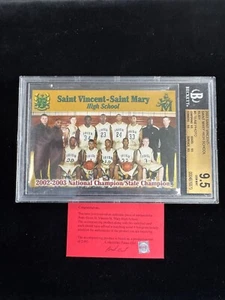 Foto del equipo 2003 Saint Vincent Saint Mary HS Lebron James #5 Beckett 9,5 gema como nueva - Imagen 1 de 3