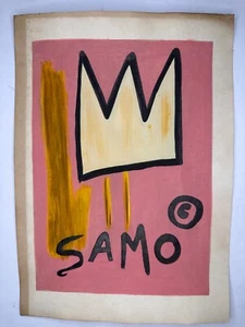 Jean-Michel Basquiat Coa Certificate Drawing Vintage Painting Original Signed - Picture 1 of 3