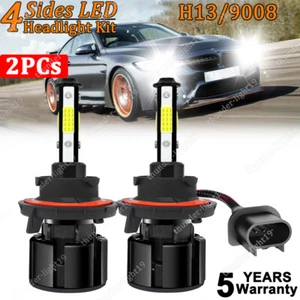 Par de bombillas LED de 4 lados H13/9008 haz alto bajo 6500K blanco súper brillante - Imagen 1 de 12