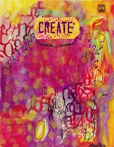 EMBRACE THE JOURNEY Abstrakte Kunst Gemälde der Künstlerin Allison Reece Mischtechnik - Bild 1 von 9