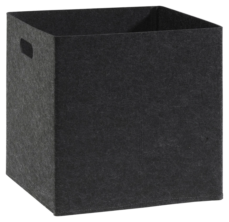 Aufbewahrungskorb Aufbewahrungsbox Korb Box Filz faltbar dunkelgrau 30 x 30 cm - Bild 1 von 1