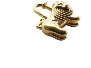 HERMES Cadena Vorhängeschloss Gold 1997 Löwe L'Afriqua Charm - Bild 1 von 4