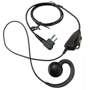 C Shape Ear Hook C Style Earpiece Headset PTT Mic for Motorola 2 Way Radio 2 Pin - Picture 1 of 6
