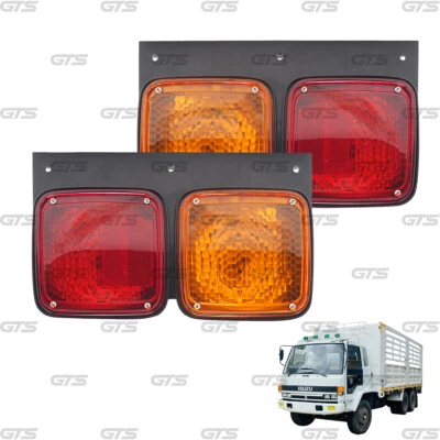 Pair Tail Light TailLight Lamps For Isuzu JCM Rocky FSR FTR 175 195 1984 - 1995 Foto 1 de 4