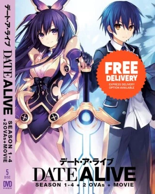 DVD Date A Live Complete TV Series Season 1-4 + 2 OVA + Movie English Dubbed - Image 1 of 4