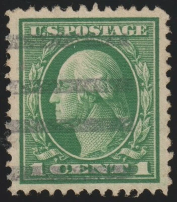 Scott #405 used 2020 PF cert grade XF-90 with original source 1913 postcard - Image 1 of 4