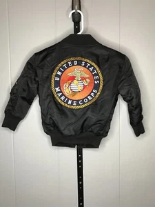 Vintage Alpha Industries United States Marine Bomber Jacket Reversible Youth 3T - Picture 1 of 9