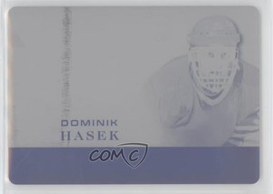 2019-20 Leaf Ultimate Signatures Printing Plate Black 1/1 Dominik Hasek HOF 7ez