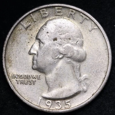 1935-S Washington Silver Quarter CHOICE AU E248 TCS - Image 1 of 2