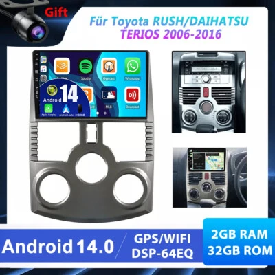 Für Toyota Rush/Daihatsu Terios Autoradio Navi GPS Android14 Car Play DSP 2+32GB - Bild 1 von 4