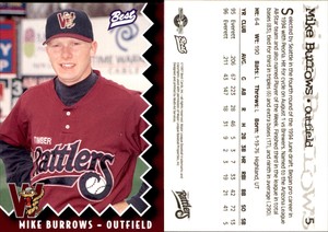 Mike Burrows 1997 Best Wisconsin Timber Rattlers #5 Card *AutographDen*