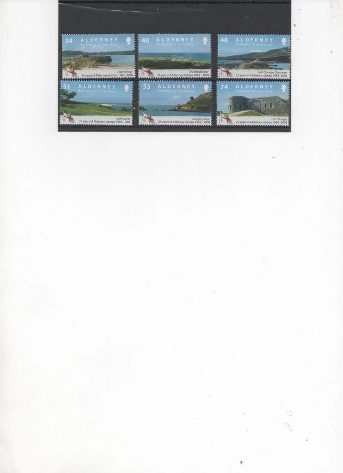 Alderney Stamps 2008 25years of Alderney Stamps set of 6 very fine used - Image 1 of 1