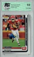 Isiah Pacheco 2022 Panini Instant #205 101 Yards! 1/656 Rookie Card PGI 10