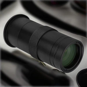 CCD Industrial Microscope Camera 8X-100X C Mount Lens 25mm Zoom Adjustable - Picture 1 of 15