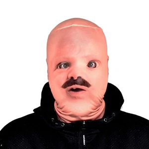 3D Effect Face Skin - Baby Moustache face - Fabric - Halloween Mask - Picture 1 of 12