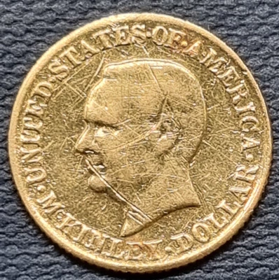 1917 McKinley Commemorative $1 Gold One Dollar Circulated Details #93242 - Image 1 of 2