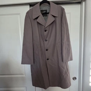 Abrigo antiniebla vintage London para hombre 44 regular marrón pata de gallo gabardina años 90 - Imagen 1 de 11
