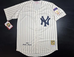Camiseta 2XL Mitchell & Ness 1951 Mickey Mantle #7 crema New York Yankees - Imagen 1 de 12