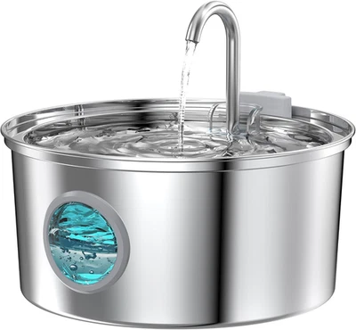 Cat Water Fountain Stainless Steel: Cat Fountain for Drinking - 108Oz/3.2L Pet W - Image 1 of 4