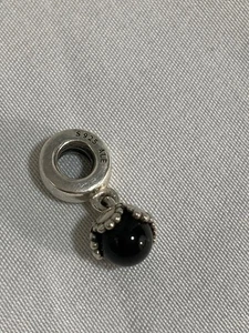 Pandora Sterling Silber Schwarz Onyx Tropfen Dangle Charm Bead 925 ALE - Bild 1 von 3