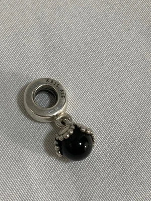 潘多拉纯银黑色玛瑙吊坠小饰品珠 925 ALE — 第 1/3 张图片