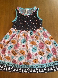 MATILDA JANE Wonderment Pumpkin Carve Halloween Dress Sleeveless Girls Size 6 - Picture 1 of 6