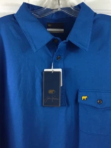 Jack Nicklaus StayDri Golf Polo Herren XXL blau Performance Shirt Pattentasche $ 60 - Bild 1 von 8