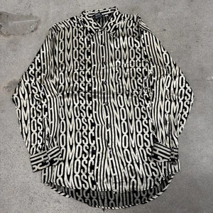 Camisa Moschino Auténtica Logo Unisex Abotonada M/L Italia - Imagen 1 de 8