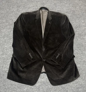 Saddlebred Mens 52R Brown Corduroy Blazer Sport Coat Two Button Preppy Retro - Picture 1 of 9