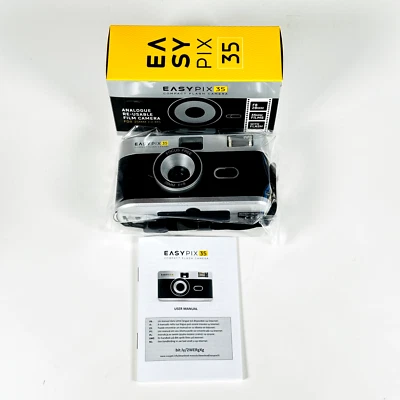 EasyPix 35 mm wiederverwendbare analoge Kompaktkamera mit Blitz - OHNE FILM