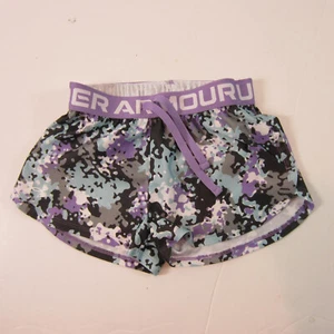 Under armour Girls shorts UA Play Up Printed purple small YSM - Picture 1 of 7