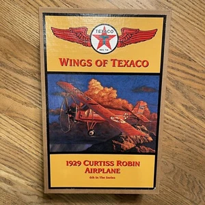 Wings Of Texaco 1929 Curtiss Robin Airplane Aircraft Die-Cast Toy Bank ERTL 1998 - Picture 1 of 7