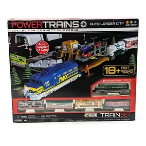 New 2012 Jakks Pacific Power Trains Auto Loader City Train Set 56pcs - Picture 1 of 13