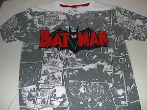 DC COMICS BOYS RETRO BATMAN LOGO T-SHIRT SIZE LARGE NEW - Picture 1 of 2