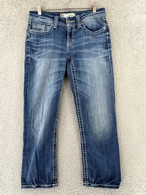 BKE Culture 牛仔裤女式 29R 码 (30x27) 蓝色牛仔靴型低腰深水洗 — 第 1/4 张图片